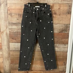 Pacsun Black High Rise Straight Jeans